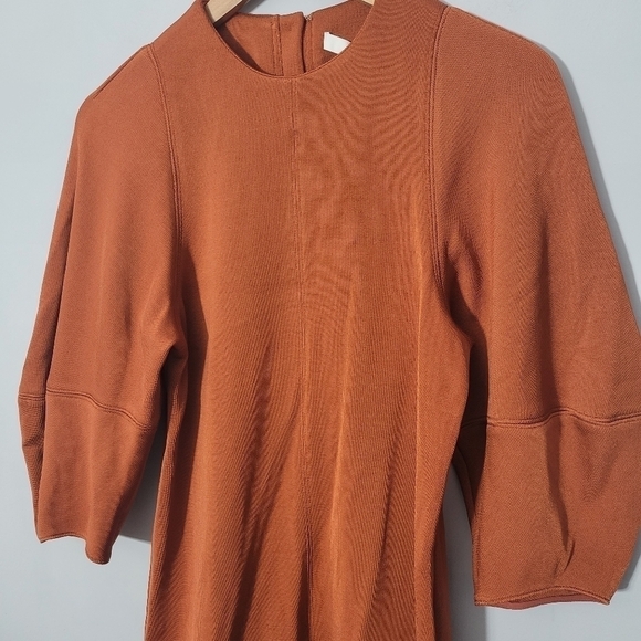 Tibi Rust Orange Crepe Mini Dress NWT - Picture 4 of 15